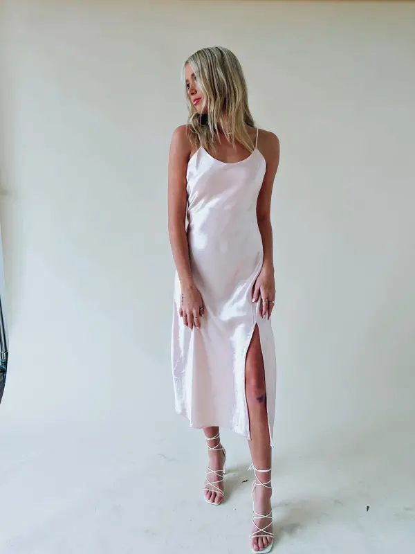 Kaeli Satin Midi Dress