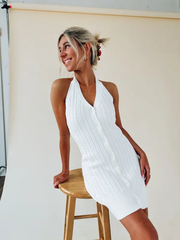 Sadie Cable Knit Mini Dress