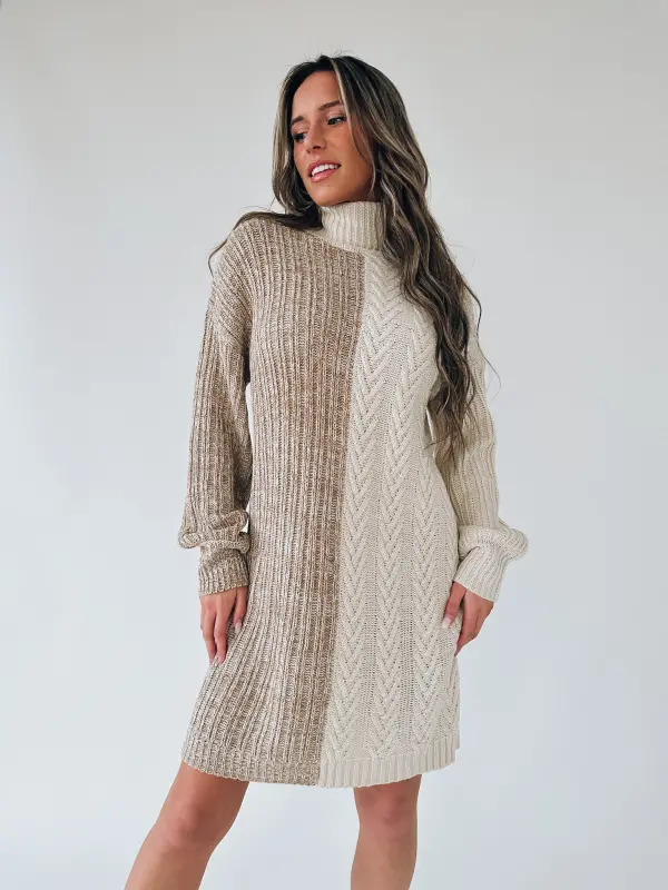 Zayla Color Block Sweater Dress