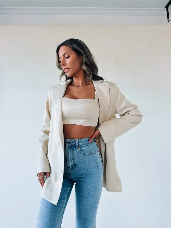 Alessandra Blazer Set In Cream