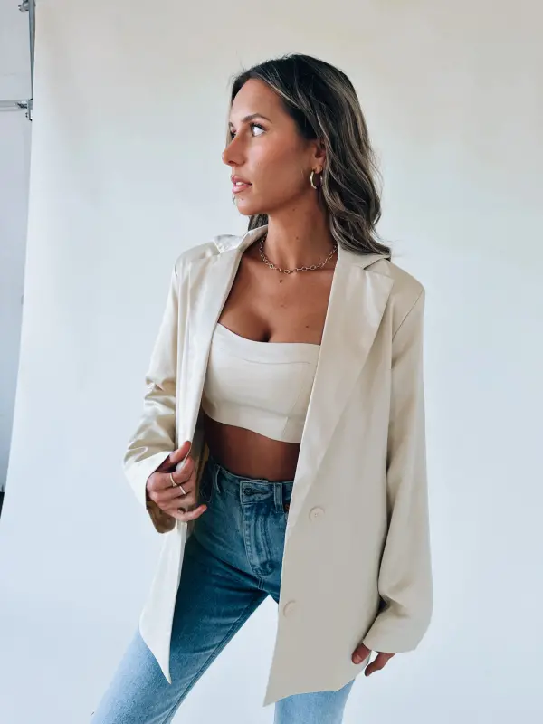 Alessandra Blazer Set In Cream