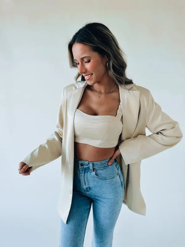 Alessandra Blazer Set In Cream