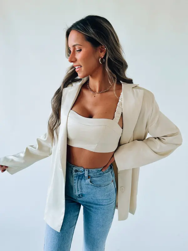 Alessandra Blazer Set In Cream