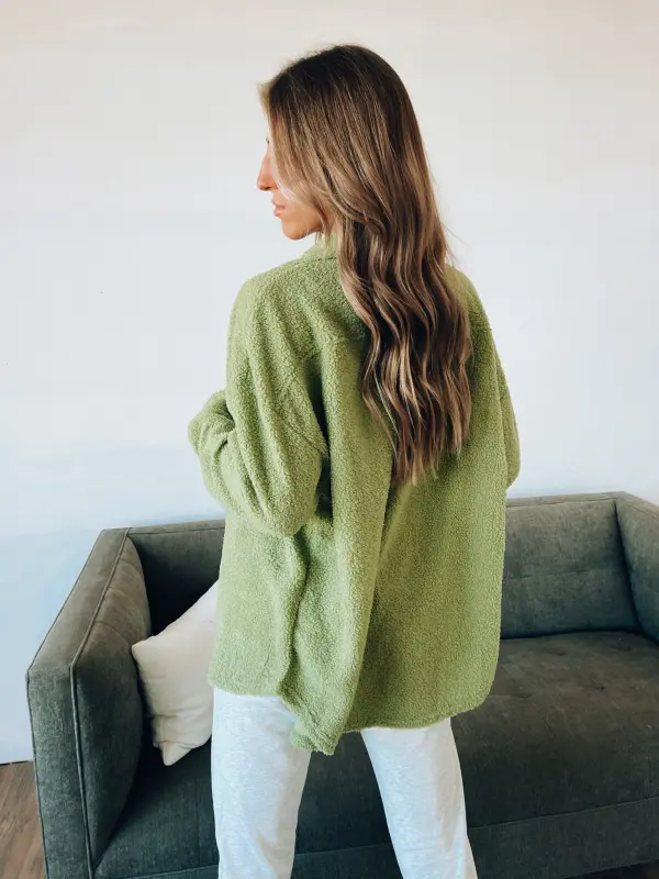 Avocado Fleece Day Shacket