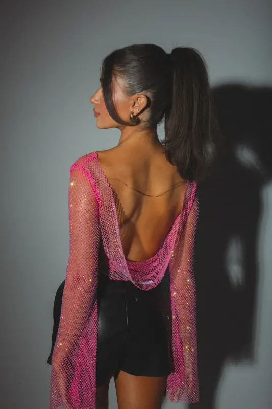 Ariana Jewel Mesh Top