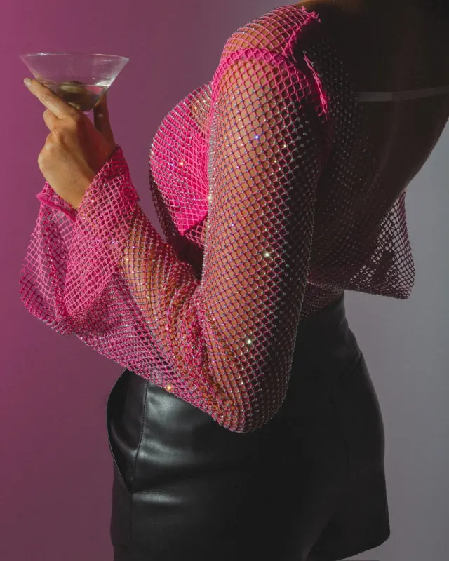 Ariana Jewel Mesh Top