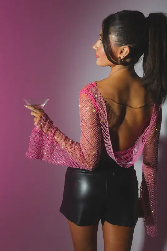 Ariana Jewel Mesh Top