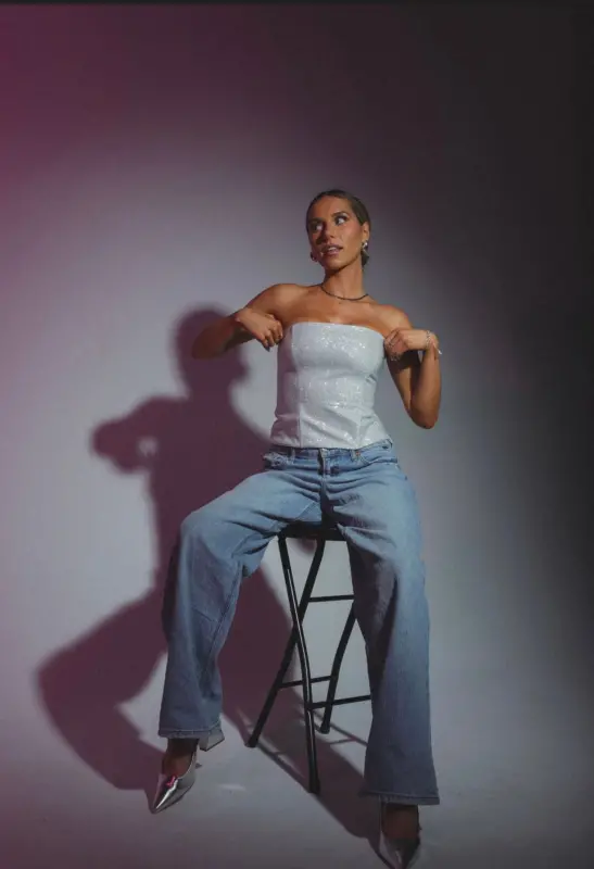 Matilda Rhinestone Strapless Top