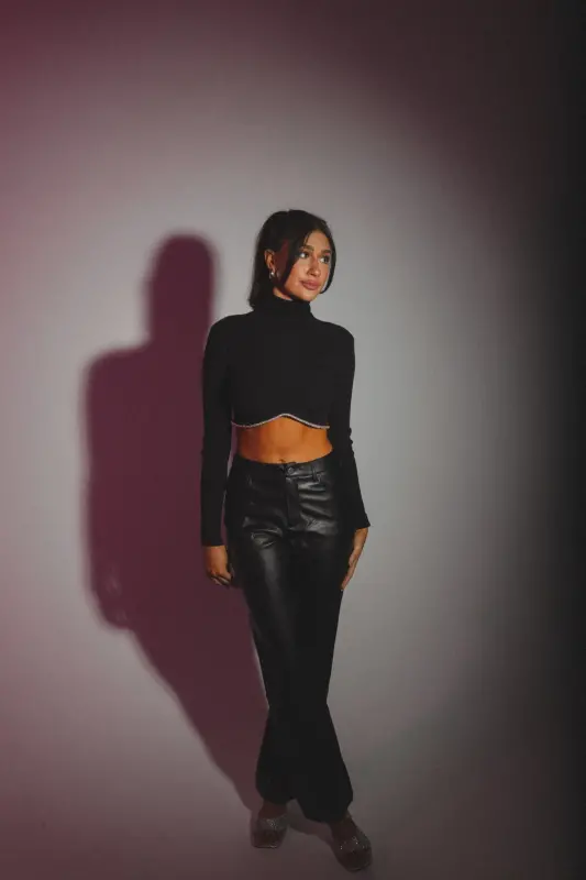 Vanessa Jewel Trim Crop Top